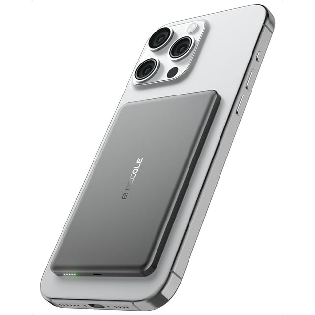 Power Bank decqle Air de 5000 mAh con carga inalámbrica magnética
