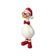 thumbnail image 6 of Christmas Resin Duck Statue With Santa Hat And Snowflake Glasses, Desktop Holiday Decoration For Shelf Display, 6 of 6