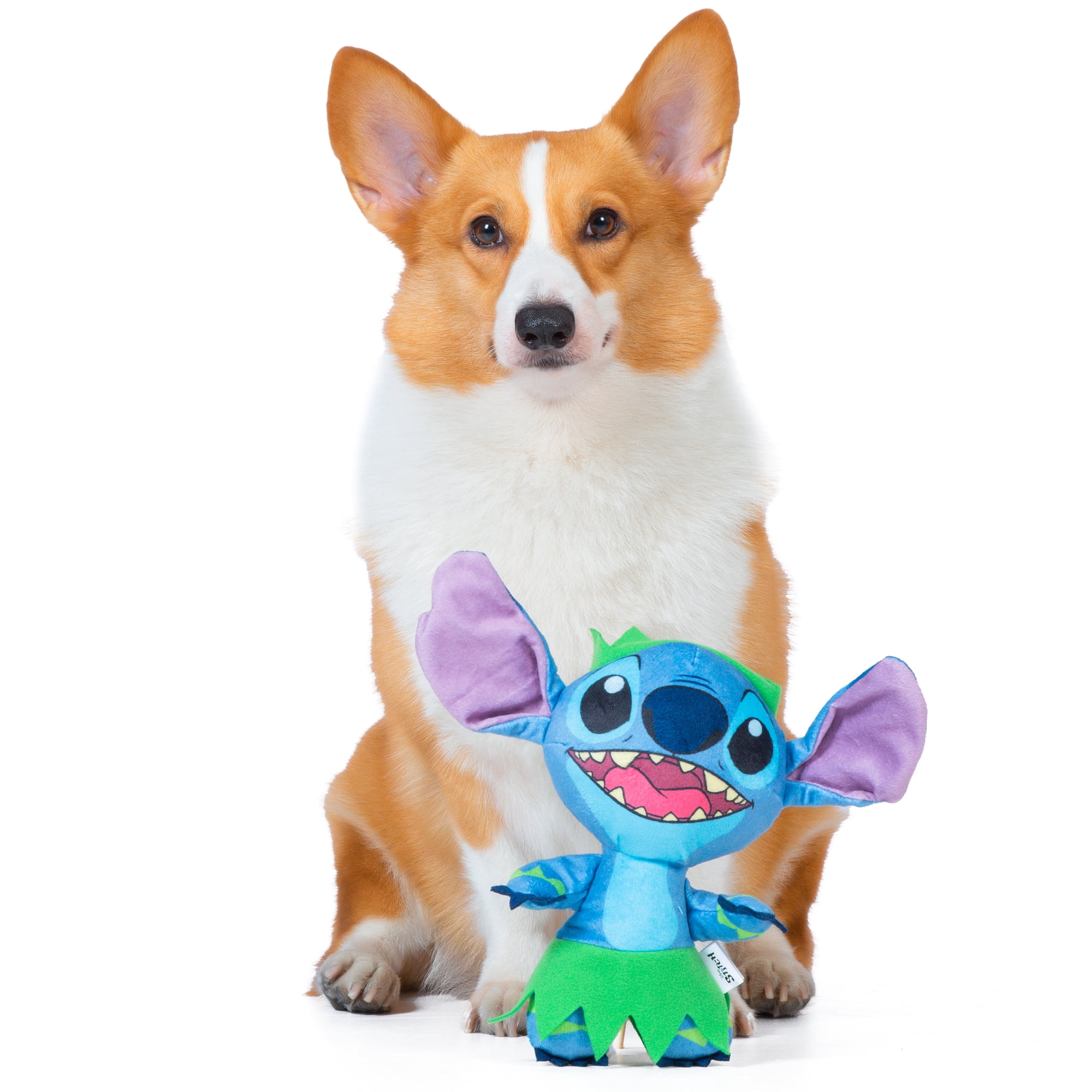 DISNEY LILO & STITCH: Stitch Plush Figurine Squeaker Pet Toy-9in