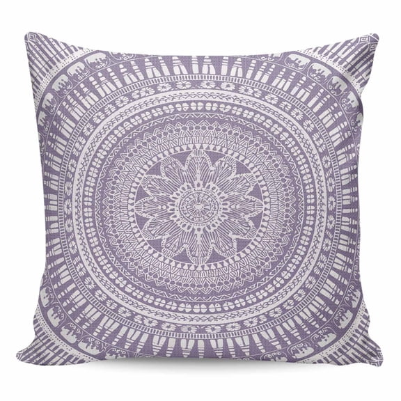 Purple Boho Pillow Covers 24x24 Inch Decorative Throw Pillow Cover, Mantoro Flower Modern Abstract Bohemian Floral Sofa Pillowcases Accent Cushion Case Home Decor Bedroom Living Room