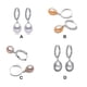 thumbnail image 3 of Jumpingount 2X pendiente de perla pendiente de oreja joyería de moda dulce regalo fiesta citas dama accesorios mujeres suministros pendientes de aro Ropa, zapatos y accesorios Miscelánea Rosa Jumpingount AP018762-02, 3 of 6