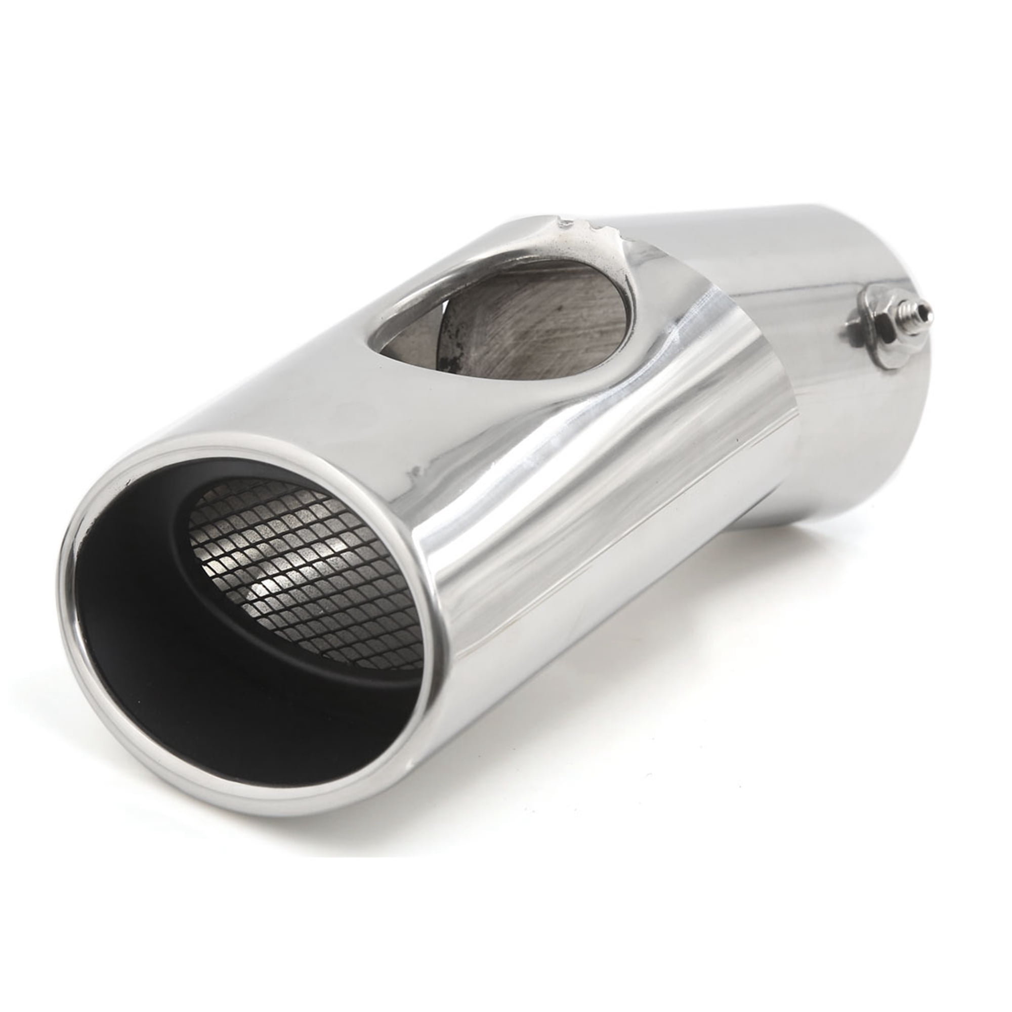 Unique Bargains Stainless Steel 75mm Inlet Slant Cut Car Exhaust Muffler  Tip Tail Pipe 