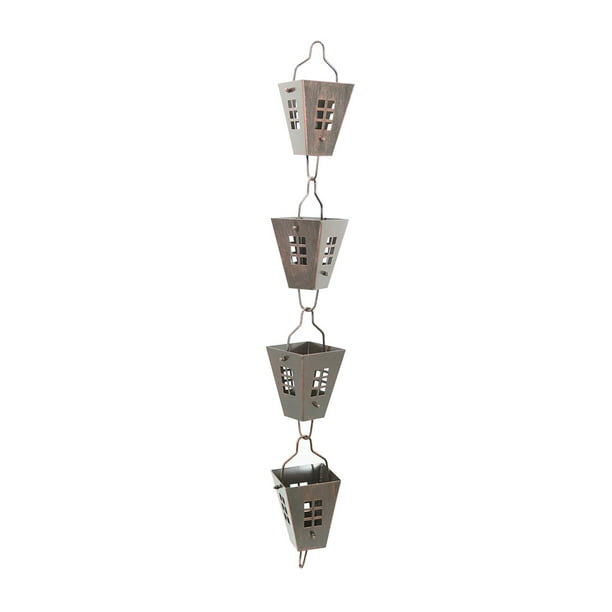 Cadenas de lluvia para canalones Cadenas de agua de lluvia multipropósito ajustables 1M Fondo de agua cubo de arroz Cola Cadenas de lluvia