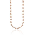 thumbnail image 2 of 14K Solid Yellow Gold 4mm Pink Near Round Freshwater Cultured Pearl Necklace Chain, 2 of 3