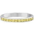 thumbnail image 3 of Channel-Set Yellow Canary Diamond Ring Band 14k White Gold (0.33ct), 3 of 3