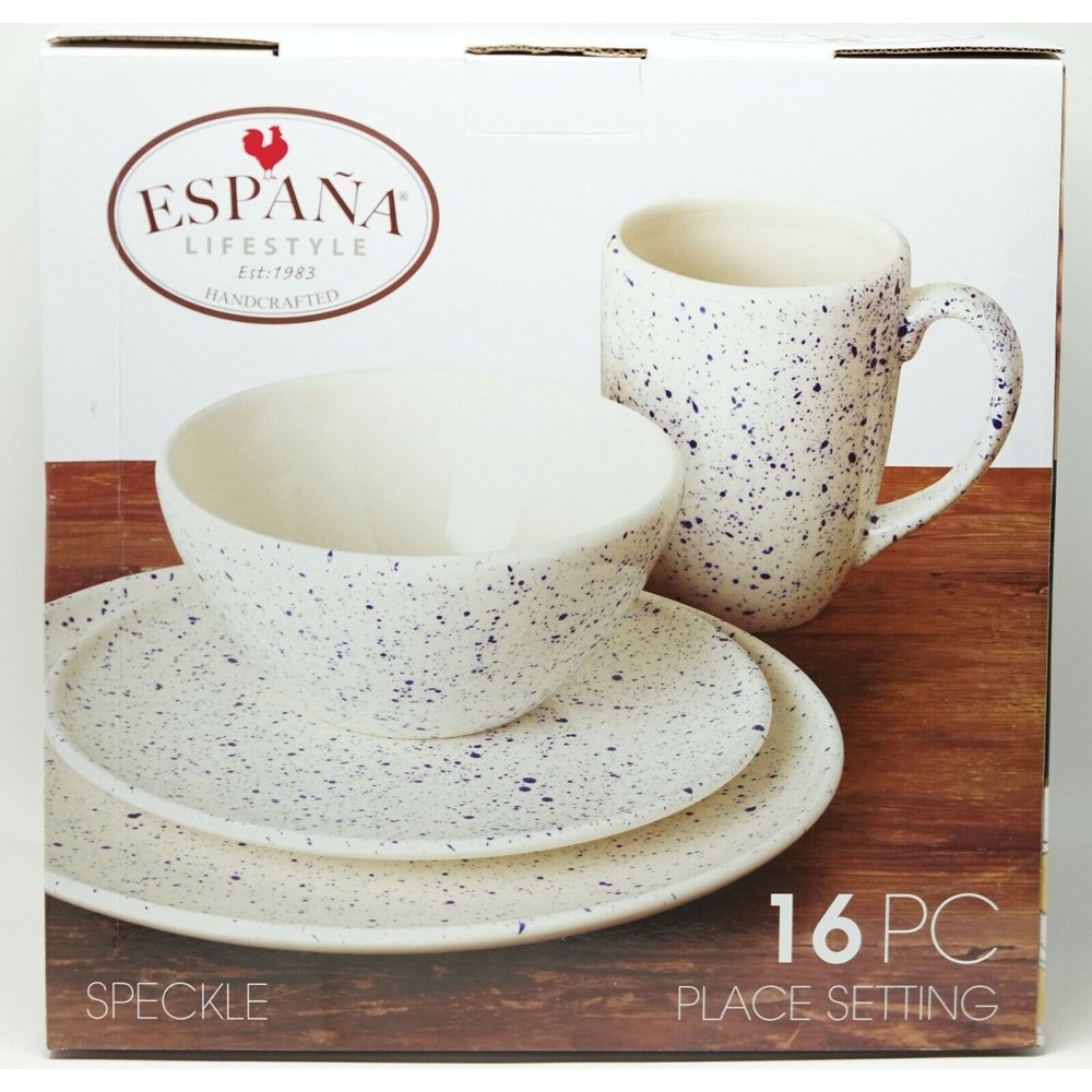 Versailles Espana Lifestyle 16Pc. Speckle Place Setting Dinnerware Set
