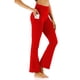 thumbnail image 5 of Pantalones de yoga deportivos de secado rápido con bolsillos y elásticos de color liso para mujer, 5 of 5