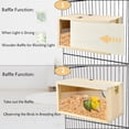 thumbnail image 5 of Vehomy Parakeet Nesting Box Cockatiel Nesting Box Bird Nest Bird Breeding Box House Wooden Acrylic Transparent Bird Box with Detachable Wooden Board for Lovebirds Cockatiel Budgie Conure Parrot, 5 of 6