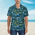 thumbnail image 4 of Daiia Modern Excavator Hawaiian Shirt for Men Gentle Cotton Regular Short Sleeve Casual-Small, 4 of 9