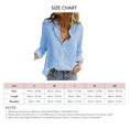 thumbnail image 5 of Camisa informal con botones para mujer, camisa con cuello en V enrollado y botones para mujer, blusa con cuello en V y botones, calidad inigualable, 5 of 5