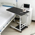 thumbnail image 5 of Adjustable Overbed Table with Wheels - Mobile Laptop & Dining Desk for Hospital Recovery, Home Care for Bedridden Adults, 5 of 12