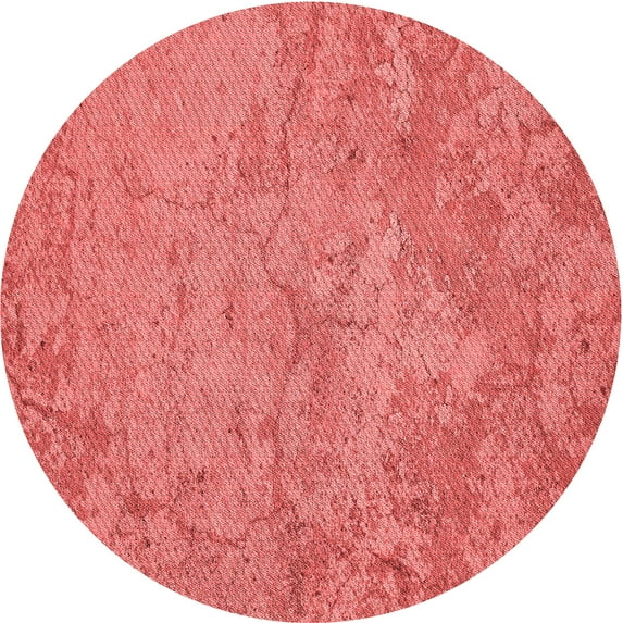 Ahgly Company Indoor Round Patterned Bean Red Area Rugs, 5' Round