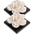 thumbnail image 1 of MasteelfCA 2pcs Car Essential Oil Diffusers Ceramic Rose Shaped Scent Oil Diffuser, 1 of 8