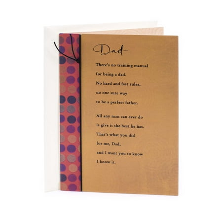 Hallmark Birthday Card for Dad (No Training Manual)