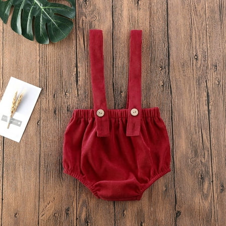 

Infant Baby Girl Boy Corduroy Overalls Unisex Suspender Overall Shorts Bloomers Clothes