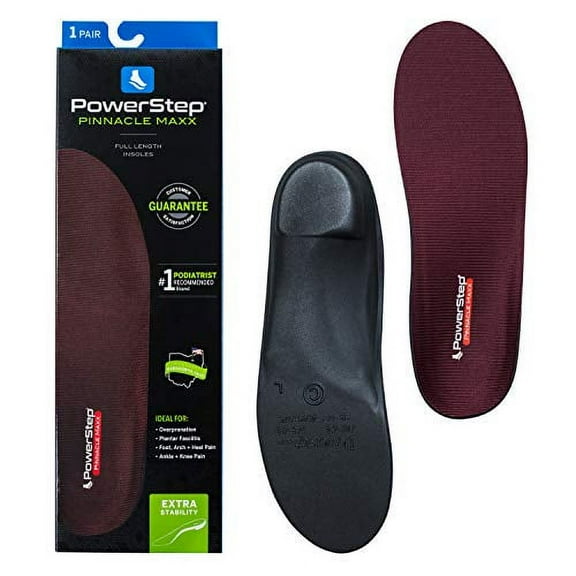 Powerstep - Pinnacle Maxx Arch Support Shoe Insert - Orthotic Insoles Men and Women (M14-15)