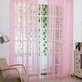 thumbnail image 3 of Voile Curtains Set of 2, Solid Sheer Curtain Scarf Drapes Rod Pocket Crushed Window Panels for Bedroom Living Room Kitchen, 3 of 3