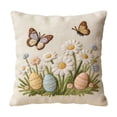 thumbnail image 2 of LEFTHIGH Home Short Lint Decorative Throw Pillow Cover 18x18 Inch Cute Embroidery Design for Sofa Bedroom Living Room Easter Home Decor Home Organization, 2 of 6
