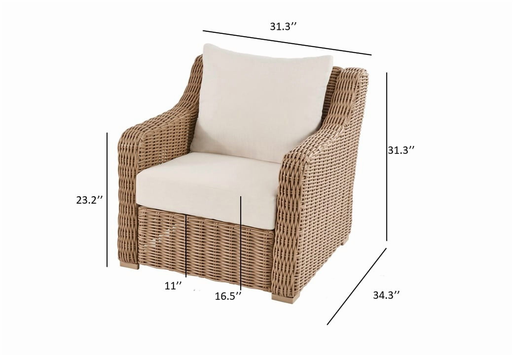 Better Homes & Gardens Bellamy Outdoor 2pk Lounge Chairs, Cream