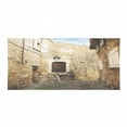 thumbnail image 1 of Vintage Backpacking Towel, Confined Cobble Street Sandstone Houses and Shutter Windows Travel Tourist Place Image, Quick Dry Soft Absorbent Compact Microfiber for Camping Hiking, Cream, by Ambesonne, 1 of 2
