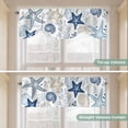 thumbnail image 3 of Tie Up Valance for Windows Blue Starfish Curtains Valances Rod Pocket Valance Window Treatments Marine Life Ocean Coastal Balloon Curtains for Kitchen Living Room Bedroom Bathroom Decor 42x12 Inch, 3 of 9