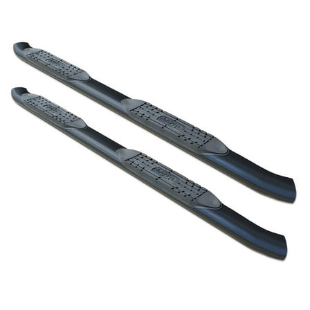 Raptor Series 1603-0371B Nerf Bars Side Steps 5in Oval Black Curved for Regular Cab Fits select: 2015-2023 FORD F150, 2017-2022 FORD F250