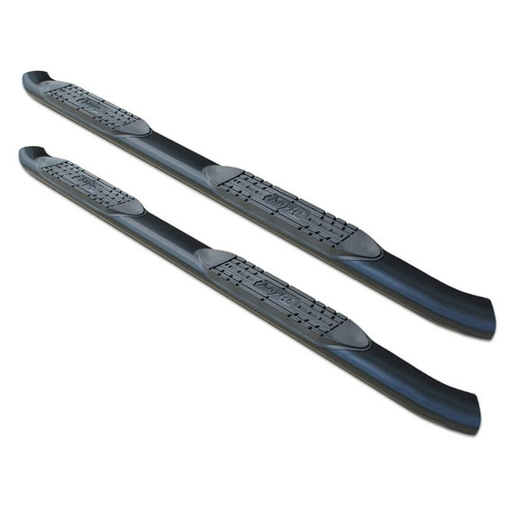 Raptor Series 1603-0371B Nerf Bars Side Steps 5in Oval Black Curved for Regular Cab Fits select: 2015-2023 FORD F150, 2017-2022 FORD F250