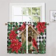 thumbnail image 1 of Avamo 1/2 Pcs Rideaux de Cuisine de Noël Panneaux Demi-Rideau Moderne Noël Panneau Court Café Draperies H 2 Pcs-Toile Rideau : L:52 Pieds' x H:45 Pieds', 1 of 1