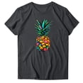 thumbnail image 3 of Gibobby Blusa Casual de Mujer Mujeres Casual Piña Impresión Mangas Cuello Redondo Camiseta Suelta Blusa Tops(Gris oscuro,CH), 3 of 4