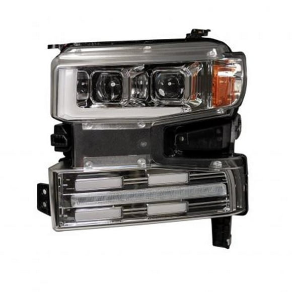 Recon Access 264396CLCS Sequential LED DRL Bar Projector Headlights for 2019-2020 Chevy Silverado 1500, Chrome