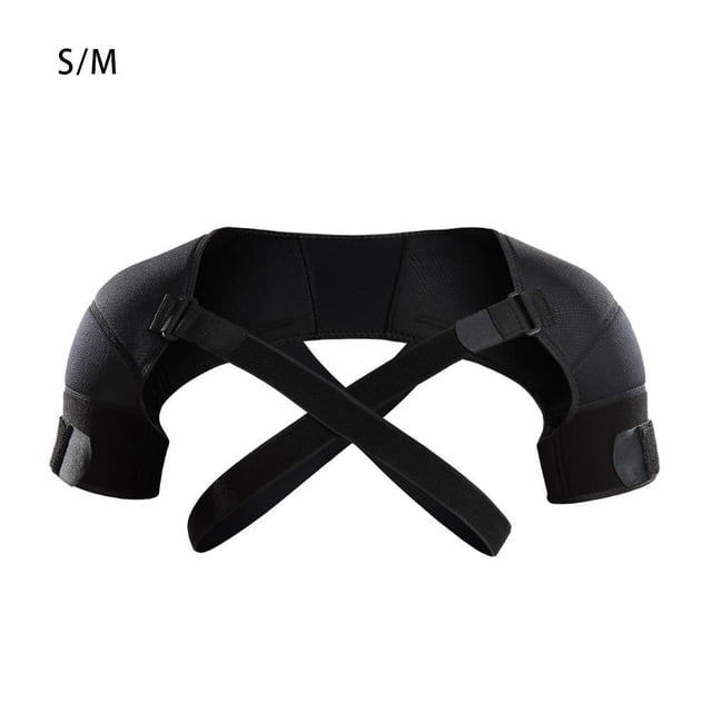 Double Shoulder Brace Support Belt Compression Strap Wrap Injury Pain Reli /