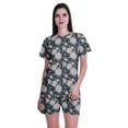 thumbnail image 1 of Moomaya T-Shirts à Manches Courtes pour Femmes Ensemble de Pyjama en Coton Doux Col Rond, 1 of 6