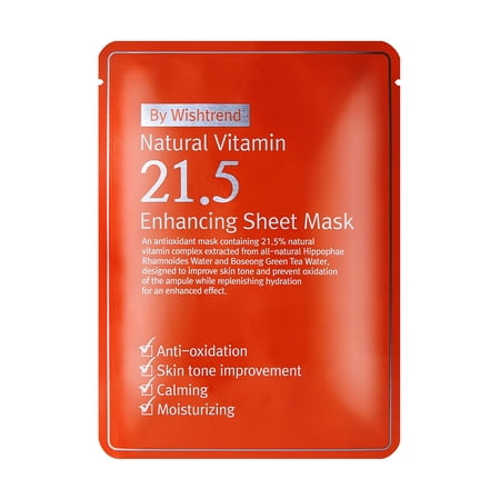By Wishtrend Natural Vitamin 21.5% Enhancing Sheet Mask, 0.81 Fl