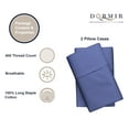 thumbnail image 2 of Dormir Fine Linen Set of 2 Pillow Cases, 100% Cotton, 400 Thread Count Sateen, King 20"x40", Navy Blue, 2 of 5