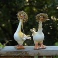 thumbnail image 3 of Garden Duck Landscape Crafts Resin Straw Hat Pool Landscaping Simulation Pond Decor, 3 of 11