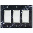 thumbnail image 1 of Metal Light Switch Plate Outlet Cover (Image of Marble Black MAR006), 1 of 13