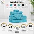 thumbnail image 4 of Ample Decor Bathroom Towel Set of 18-4 Bath Towel, 4 Hand Towel, 10 Wash Cloths – Ideal for Gifting, Hotel, Gym, Spa - Sky Blue, 4 of 8