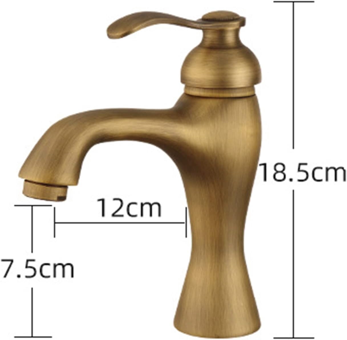 Vintage Bathroom Faucet, Brass Bathroom Faucet, Cold Hot Mixer Vintage Vanity Tap, Single Hole Single Handle Bathroom Sink Faucet, Antique Faucet