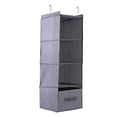 thumbnail image 2 of Organizador de armario colgante Nikou para guardar ropa 4 estantes con cajón gris, 2 of 11