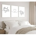 thumbnail image 4 of Minimalist Style Wall Art Bedtime Quotes Painting Picture Wall Decor Good Night Sleep Well Black Line Art Heart Shape and Phrase Poster Print Artwork for Living Room Bedroom Home Decoratio, 4 of 6