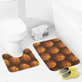 thumbnail image 4 of Sport Basketball Pattern Bathroom Rugs Set 2 Pieces, Bathroom Set - Quick Drying Bath Mat And U-Shaped Toilet Rug, Water Absorbent Bath Carpet For Bedroom Floor Living Room, Machine Washable, 4 of 6
