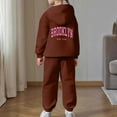 thumbnail image 4 of Girls Clothes Girls Clothing Sets Child Toddler Boys Girls Long Sleeve Solid Warm Hoodie Pullover Tops Pants Kids Outfits Sweat Suit, 4 of 7