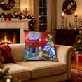 thumbnail image 4 of Christmas Lighted Throw Pillow Covers Christmas LED Pillows 2 Modes Switching Printed Sofa Pillows Cushions Pillowcases Comfortable & Breathable Pillow Covers 18x18", 4 of 7