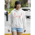 thumbnail image 2 of Spicy Slogan W Fire Hoodie Women -Image by Shutterstock, Female 3X-Large, 2 of 4
