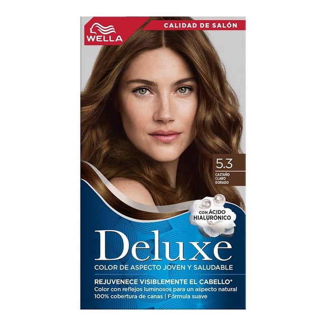 Tinte para cabello Wella Deluxe con ácido hialurónico 5.3 Castaño Claro Dorado