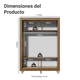 thumbnail image 3 of Ropero Closet Madesa Denver 2 Puertas Corredizas con Pies Marrón, 3 of 11