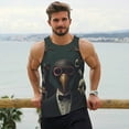 thumbnail image 6 of Logiee Stylish Avian Gathering Print Men's Workout Tank Top,Quick Dry Workout Tank Top,Gym Muscle Tee,Fitness Bodybuilding Sleeveless T Shirt-XX-Large, 6 of 7