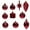 Wine, variant on HBBKVI 12Pcs Various Shape Christmas Ornaments Brown, Reusable Plastic Christmas Ball Ornaments for Tree and Party Decor