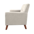 thumbnail image 6 of Noble House Laiah Mid Century Modern Fabric Tufted Loveseat, Beige, 6 of 7
