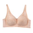 thumbnail image 1 of ManxiVoo Lace Minimizer Wireless Bra for Women Breathable Full Coverage Support Smoothing Underwire Free XXL Size Light Yellow, 1 of 6